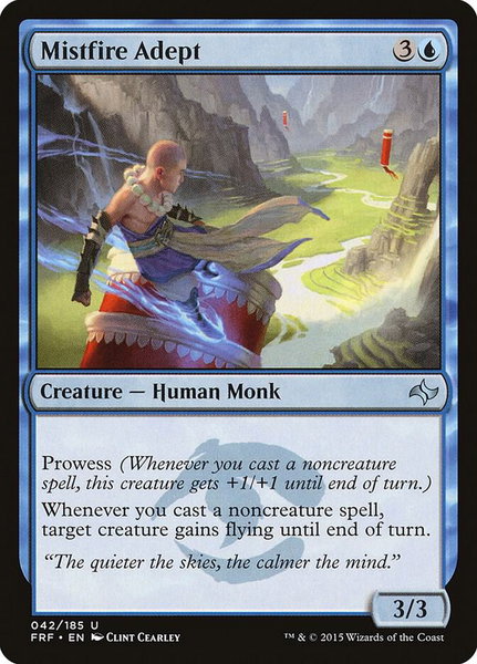 Mistfire Adept trading card from Fate Reforged Mistfire Adept - Fate Reforged Magic: The Gathering trading card