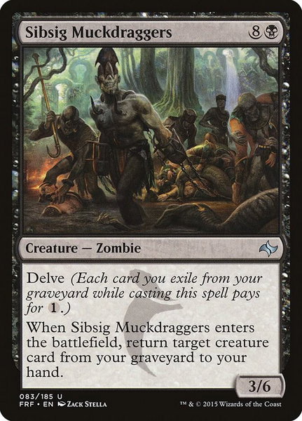 Sibsig Muckdraggers trading card from Fate Reforged Sibsig Muckdraggers - Fate Reforged Magic: The Gathering trading card