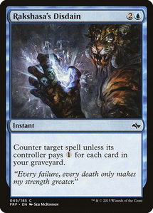 Rakshasa's Disdain - Fate Reforged (FRF) #45 - Common Magic: The Gathering Trading Card