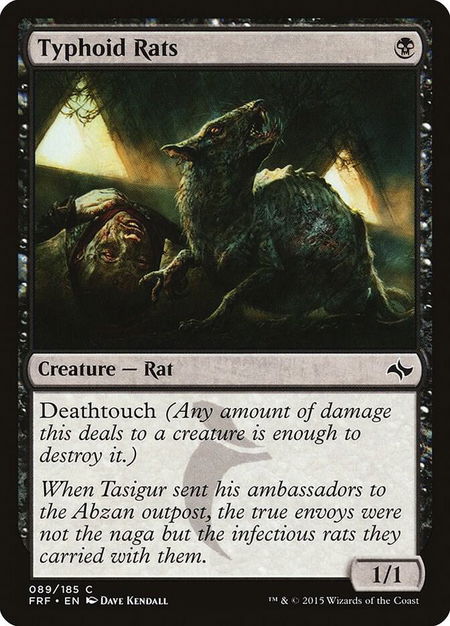 Typhoid Rats - Fate Reforged Magic: The Gathering trading card