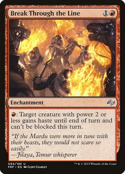 Break Through the Line trading card from Fate Reforged Break Through the Line - Fate Reforged Magic: The Gathering trading card