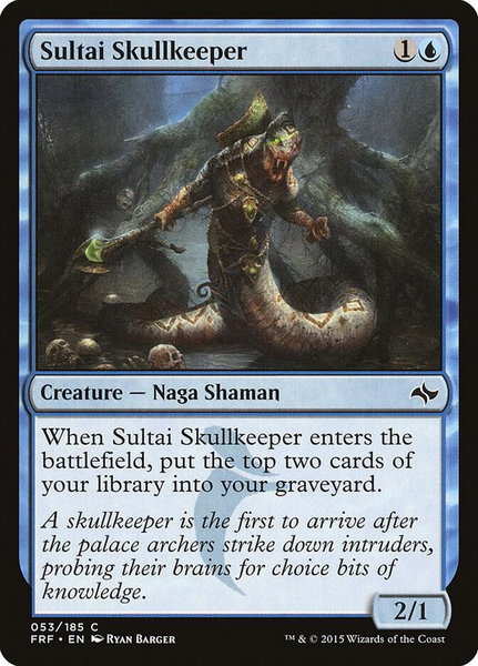 Sultai Skullkeeper trading card from Fate Reforged Sultai Skullkeeper - Fate Reforged Magic: The Gathering trading card