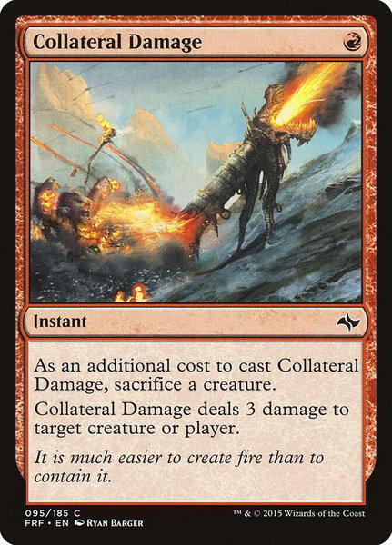 Collateral Damage trading card from Fate Reforged Collateral Damage - Fate Reforged Magic: The Gathering trading card
