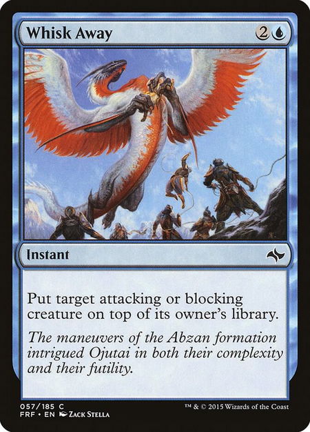 Whisk Away trading card from Fate Reforged Whisk Away - Fate Reforged Magic: The Gathering trading card