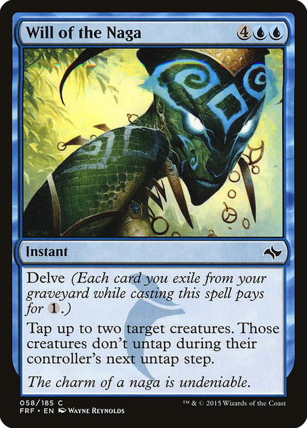 Will of the Naga trading card from Fate Reforged Will of the Naga - Fate Reforged Magic: The Gathering trading card