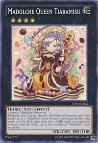 Madolche Queen Tiaramisu trading card from Astral Pack 6 Madolche Queen Tiaramisu - Astral Pack 6 YuGiOh trading card