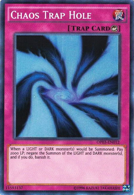 Chaos Trap Hole trading card from OTS Tournament Pack 3 Chaos Trap Hole - OTS Tournament Pack 3 YuGiOh trading card