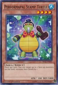 Performapal Stamp Turtle - Secrets of Eternity YuGiOh trading card