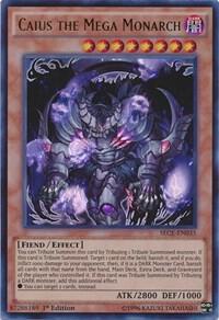 Caius the Mega Monarch trading card from Secrets of Eternity Caius the Mega Monarch - Secrets of Eternity YuGiOh trading card