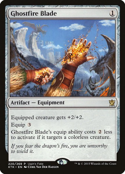 Ghostfire Blade trading card from Ugin's Fate Promos Ghostfire Blade - Ugin's Fate Promos Magic: The Gathering trading card