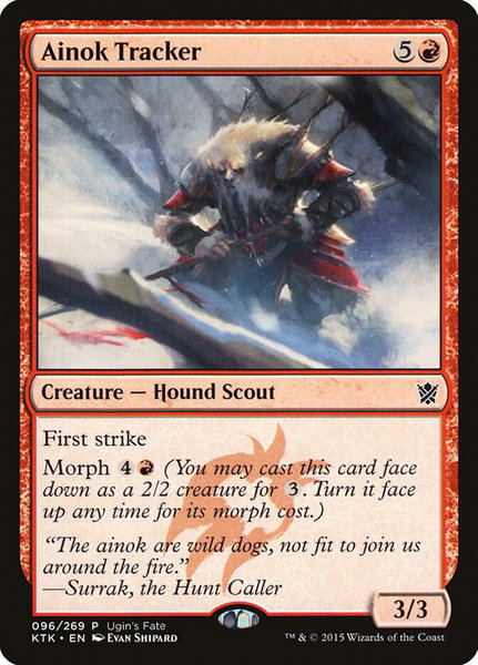 Ainok Tracker trading card from Ugin's Fate Promos Ainok Tracker - Ugin's Fate Promos Magic: The Gathering trading card