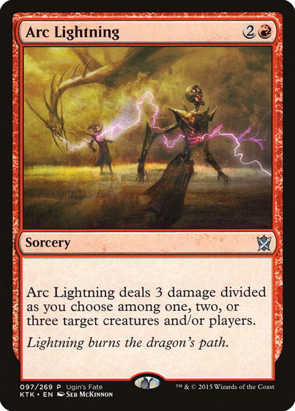 Arc Lightning trading card from Ugin's Fate Promos Arc Lightning - Ugin's Fate Promos Magic: The Gathering trading card