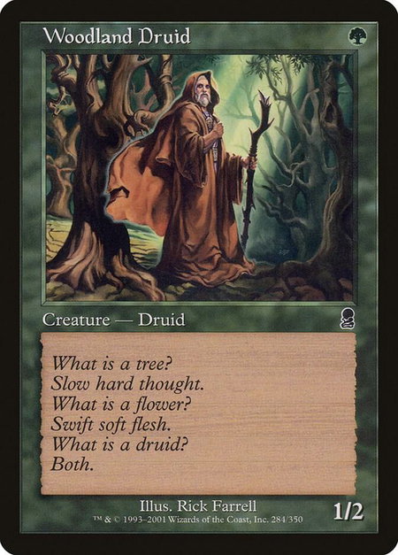 Woodland Druid - Odyssey Magic: The Gathering trading card