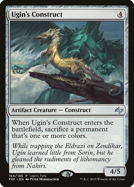 Ugin's Construct trading card from Ugin's Fate Promos Ugin's Construct - Ugin's Fate Promos Magic: The Gathering trading card