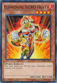 Elemental HERO Heat trading card from Structure Deck: HERO Strike Elemental HERO Heat - Structure Deck: HERO Strike YuGiOh trading card