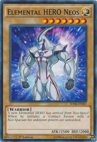 Elemental HERO Neos trading card from Structure Deck: HERO Strike Elemental HERO Neos - Structure Deck: HERO Strike YuGiOh trading card