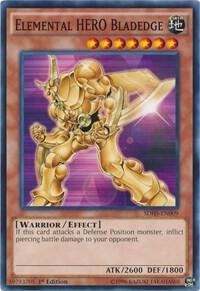 Elemental HERO Bladedge trading card from Structure Deck: HERO Strike Elemental HERO Bladedge - Structure Deck: HERO Strike YuGiOh trading card