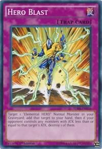 Hero Blast trading card from Structure Deck: HERO Strike Hero Blast - Structure Deck: HERO Strike YuGiOh trading card