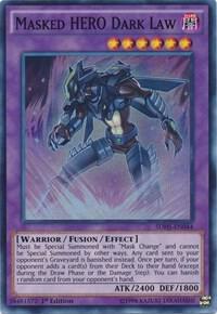 Masked HERO Dark Law trading card from Structure Deck: HERO Strike Masked HERO Dark Law - Structure Deck: HERO Strike YuGiOh trading card