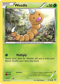 Weedle - XY - Primal Clash (PRC) #1/160 - Common Pokémon Trading Card