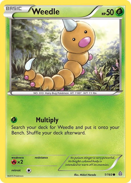 Weedle - XY - Primal Clash Pokémon trading card