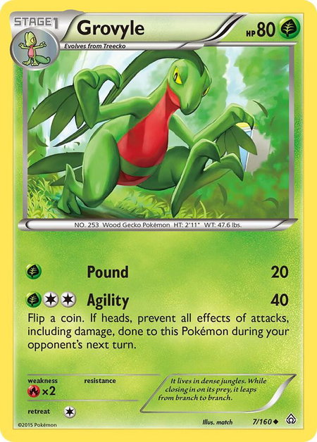 Grovyle - XY - Primal Clash Pokémon trading card