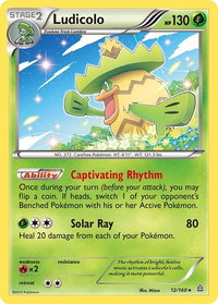 Ludicolo - XY - Primal Clash (PRC) #12/160 - Holo Rare Pokémon Trading Card