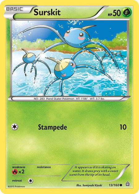 Surskit - XY - Primal Clash Pokémon trading card