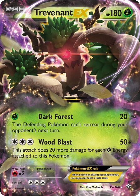 Trevenant EX - XY - Primal Clash Pokémon trading card