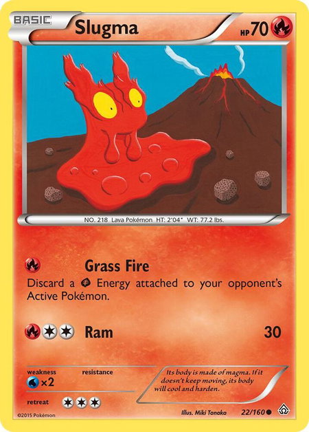 Slugma - XY - Primal Clash Pokémon trading card