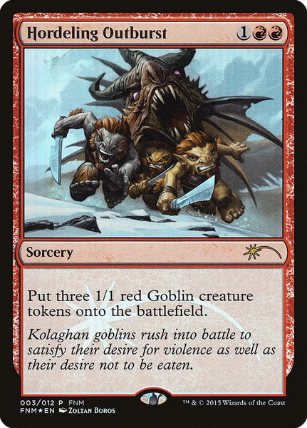Hordeling Outburst trading card from FNM Promos Hordeling Outburst - FNM Promos Magic: The Gathering trading card