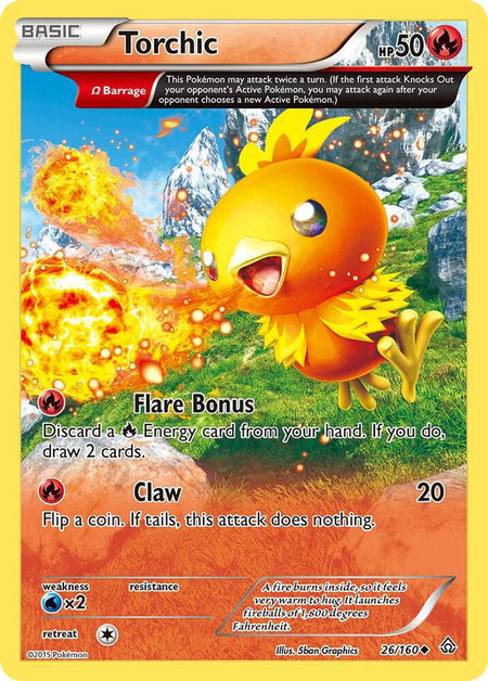 Torchic (Omega) - XY - Primal Clash Pokémon trading card