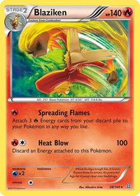 Blaziken - XY - Primal Clash (PRC) #28/160 - Holo Rare Pokémon Trading Card