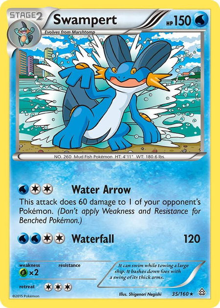 Swampert - XY - Primal Clash Pokémon trading card
