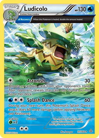 Ludicolo (Alpha) - XY - Primal Clash (PRC) #37/160 - Rare Pokémon Trading Card