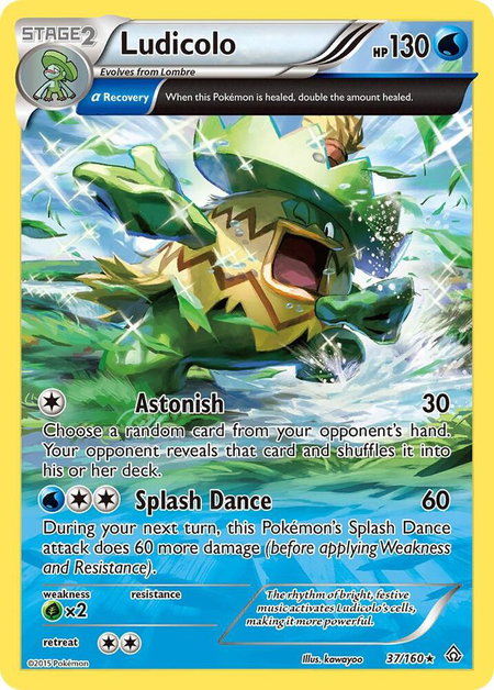 Ludicolo (Alpha) - XY - Primal Clash Pokémon trading card
