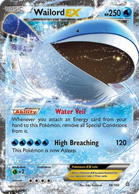 Wailord EX - XY - Primal Clash (PRC) #38/160 - Ultra Rare Pokémon Trading Card