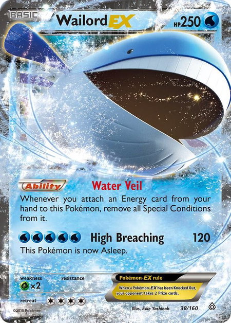 Wailord EX - XY - Primal Clash Pokémon trading card