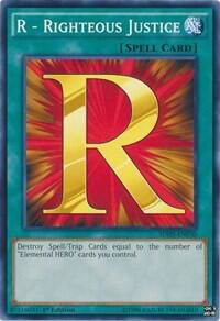 R - Righteous Justice - Structure Deck: HERO Strike (SDHS) #SDHS-EN030 - Common / Short Print YuGiOh Trading Card