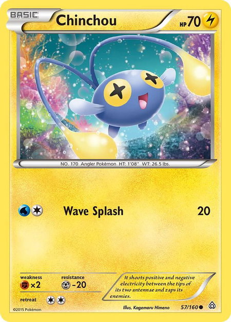 Chinchou - XY - Primal Clash Pokémon trading card