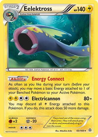Eelektross - XY - Primal Clash (PRC) #65/160 - Holo Rare Pokémon Trading Card