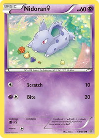 Nidoran (F) - XY - Primal Clash (PRC) #66/160 - Common Pokémon Trading Card