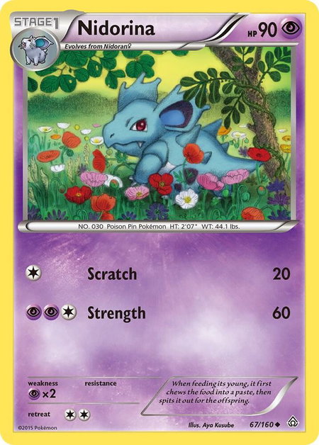 Nidorina - XY - Primal Clash Pokémon trading card