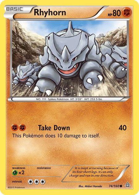 Rhyhorn - XY - Primal Clash Pokémon trading card