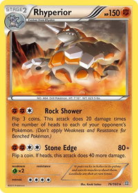 Rhyperior - XY - Primal Clash (PRC) #76/160 - Rare Pokémon Trading Card