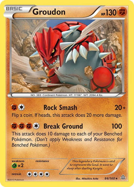 Groudon - XY - Primal Clash Pokémon trading card