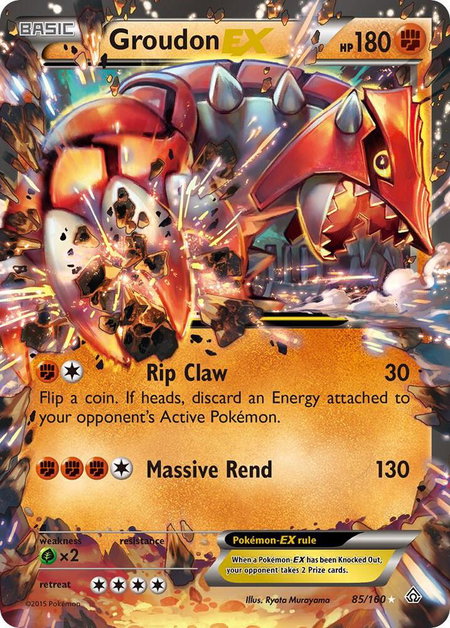 Groudon EX - XY - Primal Clash Pokémon trading card