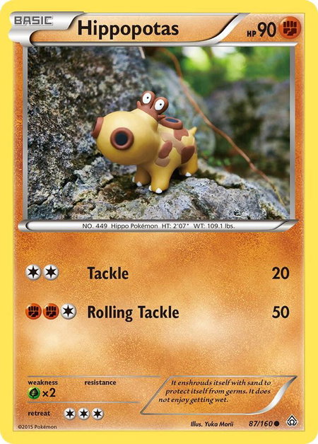 Hippopotas - XY - Primal Clash Pokémon trading card