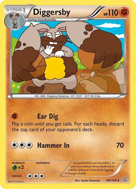 Diggersby - XY - Primal Clash Pokémon trading card