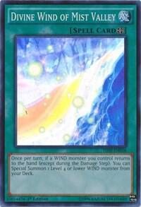 Divine Wind of Mist Valley trading card from The Secret Forces Divine Wind of Mist Valley - The Secret Forces YuGiOh trading card